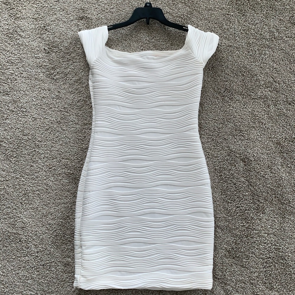 White cocktail mini dress